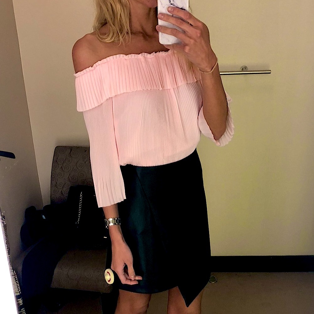 Ted Baker London perrey off the shoulder top